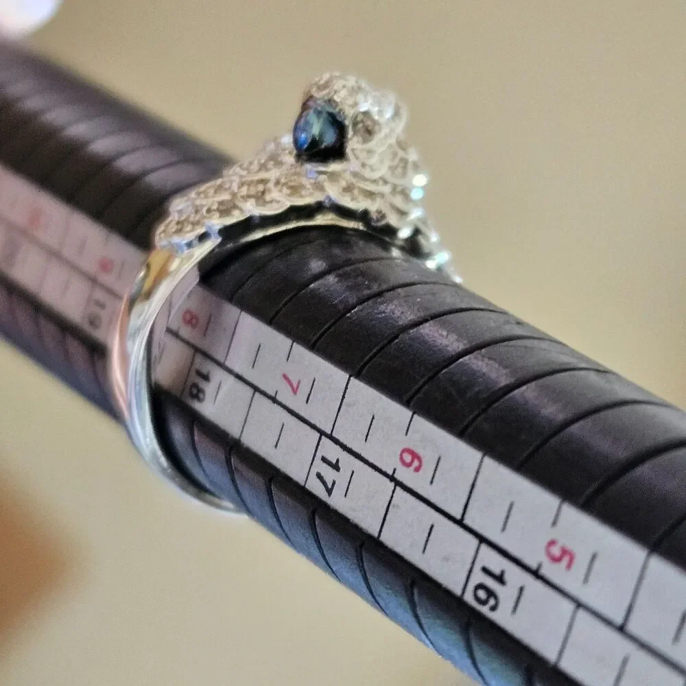 Sterling silver eagle head ring size 8